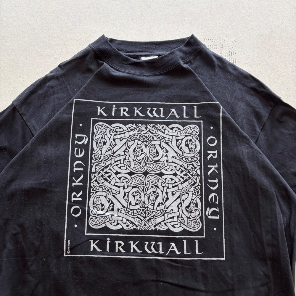 Vintage 90s Rare Niche Single Stitch Art Kirkwall Orkney T-shirt